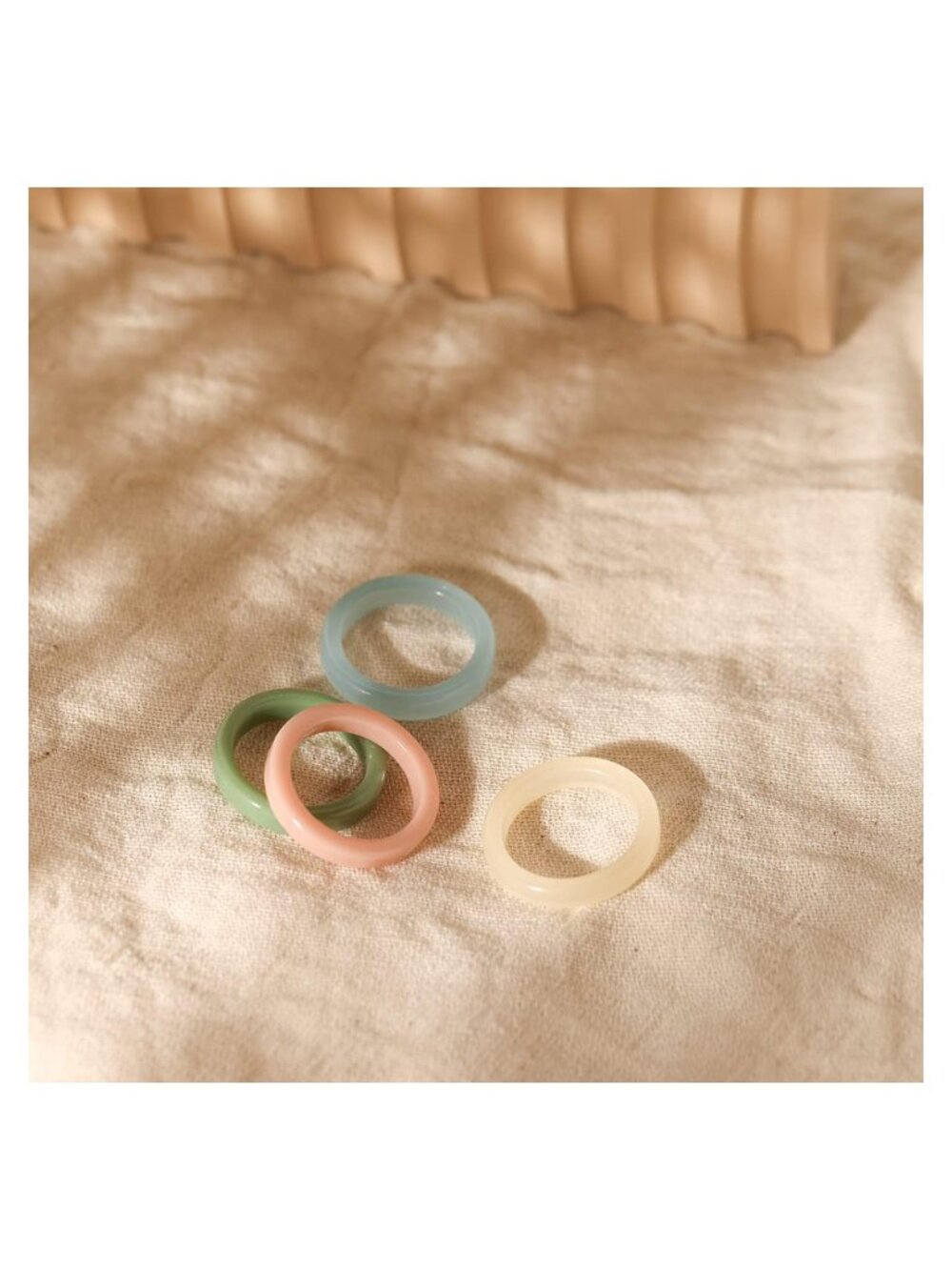 Resin Acrylic Stackable Rings Set for Women - Picture 7 of 7